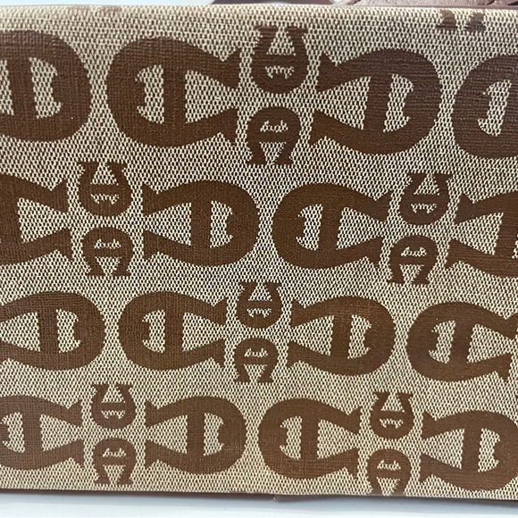 Etienne Aigner Designer Signature Logo Woman’s Purse Satchel Shoulder Bag Brown - Picture 7 of 14